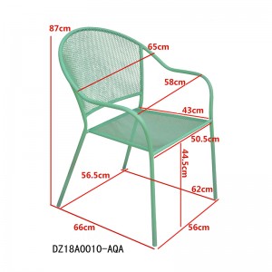 Mesh Outdoor Tub Chair Stackable Dining Chair for Garden Patio and Beach