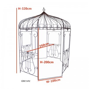 I-Electric Bass Rustic Iron Pavilion ye-Outdoor Living Garden Deco okanye uMhlobiso womtshato