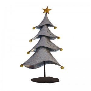 Metal Christmas Tree Decoration with Jingle Bells for Table Top Décor Christmas Ornaments