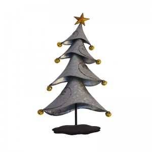 Metal Christmas Tree Decoration with Jingle Bells for Table Top Décor Christmas Ornaments