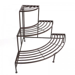 3 Tiers Metal Ladder Plant Stand Flower Pot Display Shelf Corner Rack for Home Garden Patio and Balcony