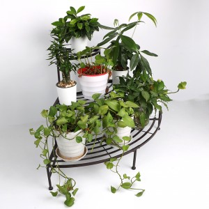 3 Tiers Metal Ladder Plant Stand Flower Pot Display Shelf Corner Rack for Home Garden Patio and Balcony