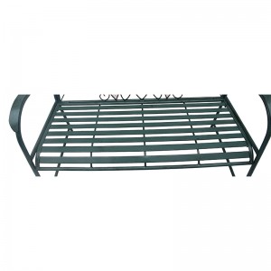 Bench With Ergonomic Loveseat Patio Bench Decorative Ladybug Backrest Metal Bench