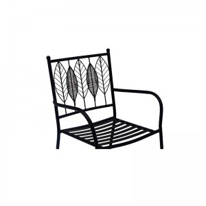 Patio Dining Seat Bistro Chair Stackable Metal Armrest Garden Yard Outdoor All-Weather Iron Chair