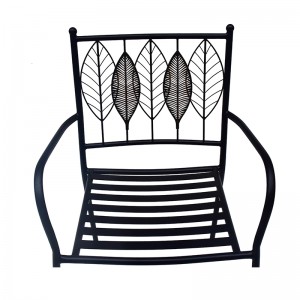 Patio Dining Seat Bistro Chair Stackable Metal Armrest Garden Yard Outdoor All-Weather Iron Chair