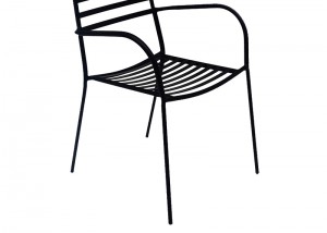 Metal Patio Outdoor Dining Chair Portable Park Chair Stackable Bistro Chair for Garden