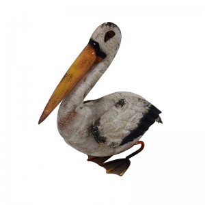 Pelican Statue Art Collection Outdoor Decor Garden Statue and Sculpture with Shabby White Color