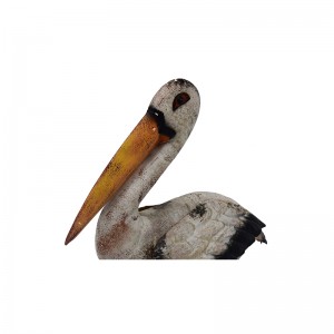 Pelican Statue Art Collection Outdoor Decor Garden Statue and Sculpture with Shabby White Color