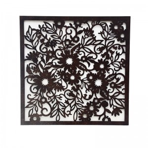 Square flowers Wall Art Classic Metal Sculpture Modern Indoor Decor