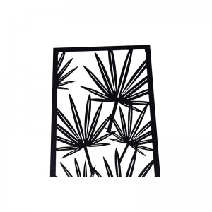 Жаңы макала Дубал жасалгасы Indoor Metal Flower Craft Black Color Wall Plaque