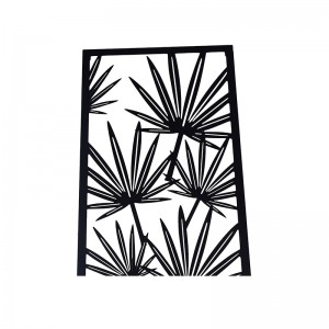 New Article Wall decor Indoor Metal Flower Craft Black Color Wall Plaque