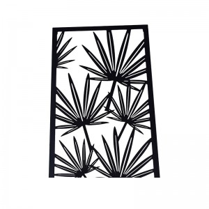 Жаңы макала Дубал жасалгасы Indoor Metal Flower Craft Black Color Wall Plaque