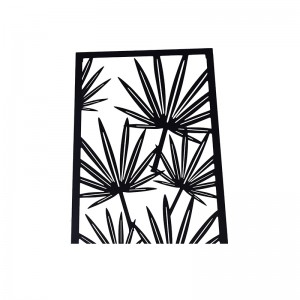 Жаңы макала Дубал жасалгасы Indoor Metal Flower Craft Black Color Wall Plaque