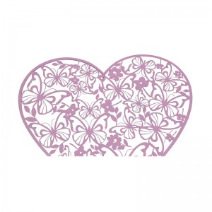 Heart Metal Wall Art Sign Pink Heart Shaped Wall Decor Wall Hanging Ornament