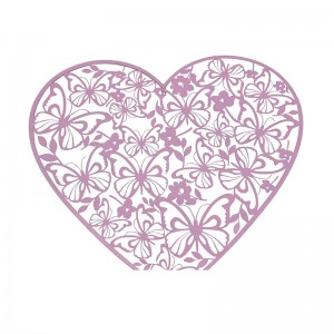 Heart Metal Wall Art Sign Pink Heart Shaped Wall Decor Wall Hanging Ornament