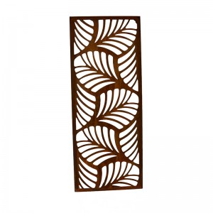 Rectangular Wall Art Flower Wall Decor Natural Rust Metal Hanging Craft with Perfect Size