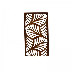 Rectangular Wall Art Flower Wall Decor Natural Rust Metal Hanging Craft with Perfect Size