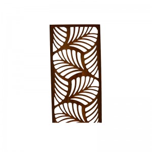 Rectangular Wall Art Flower Wall Decor Natural Rust Metal Hanging Craft with Perfect Size